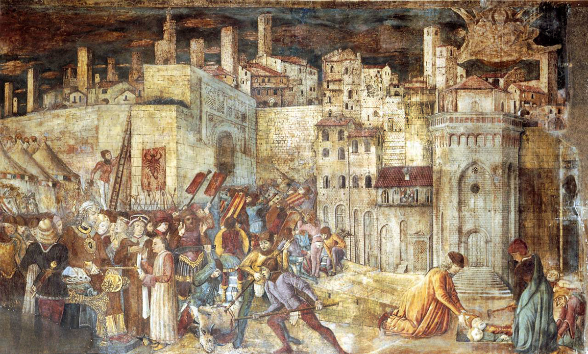 burial of saint ercolano outside the gates of perugi